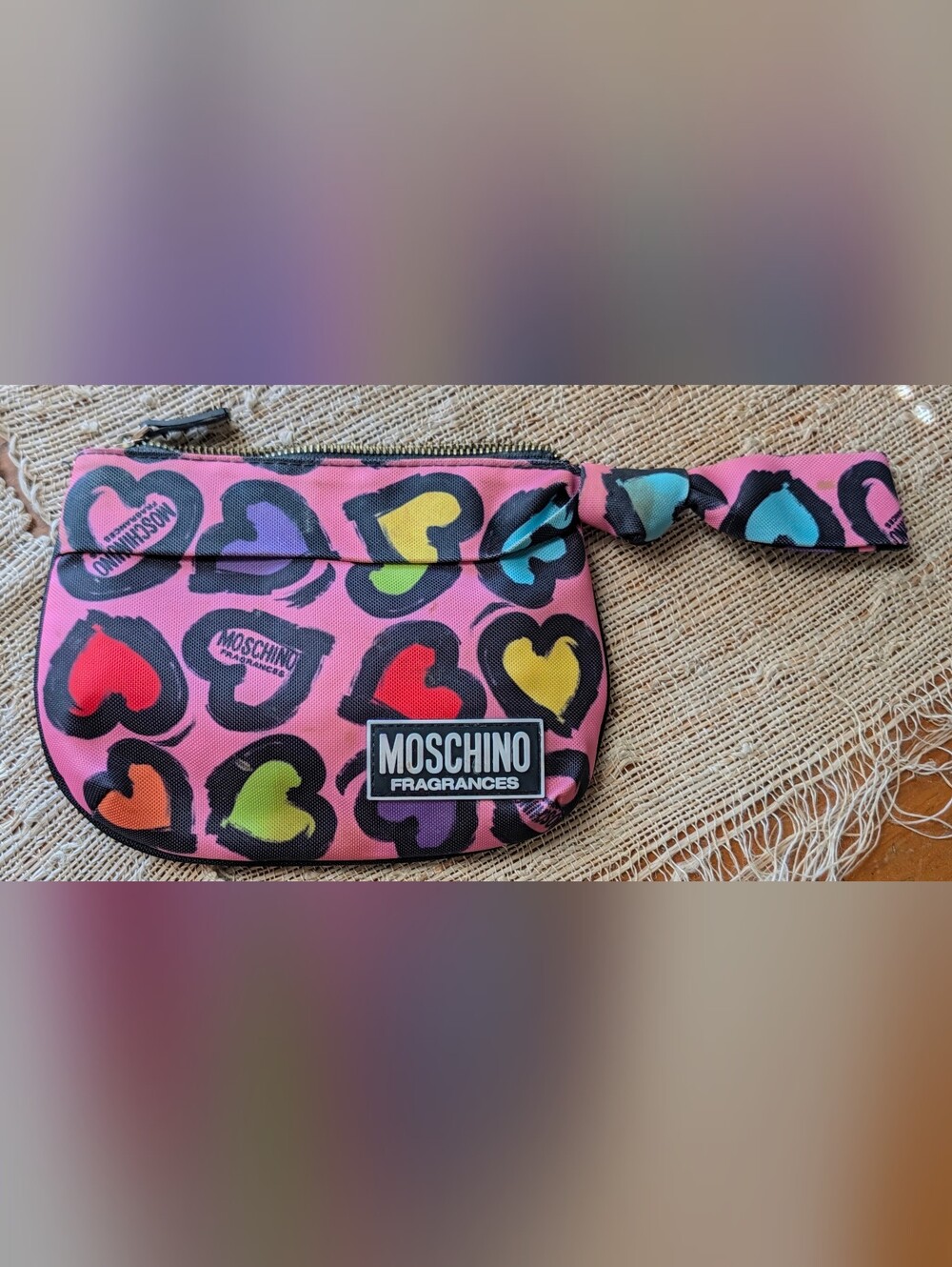 Moschino Heart Make Up Case Clutch Bag Trendy